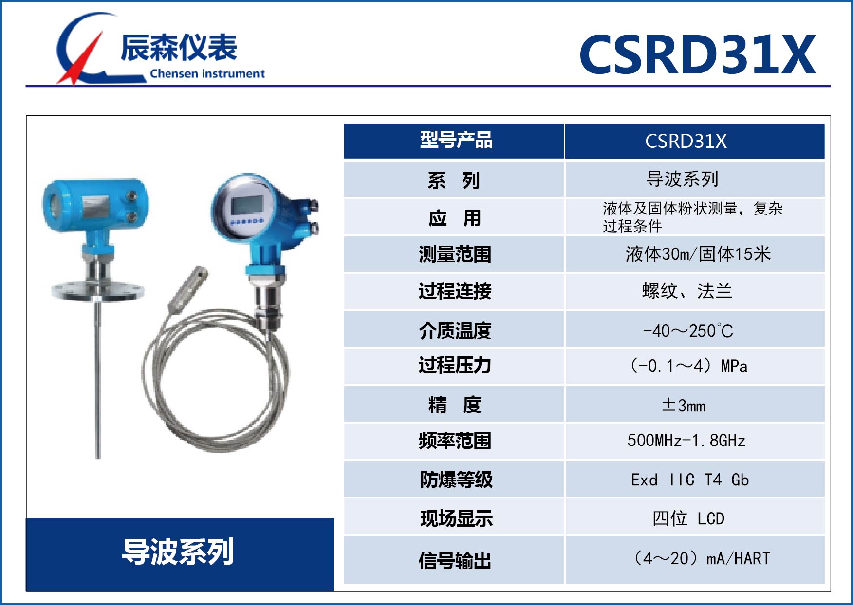 石家莊導波雷達物位計CSRD31X